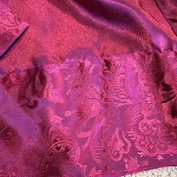 VS Victorias Secret Robe Kimono Gold Label OS Satin Wrap Short Berry Vintage Y2K - Picture 5 of 13